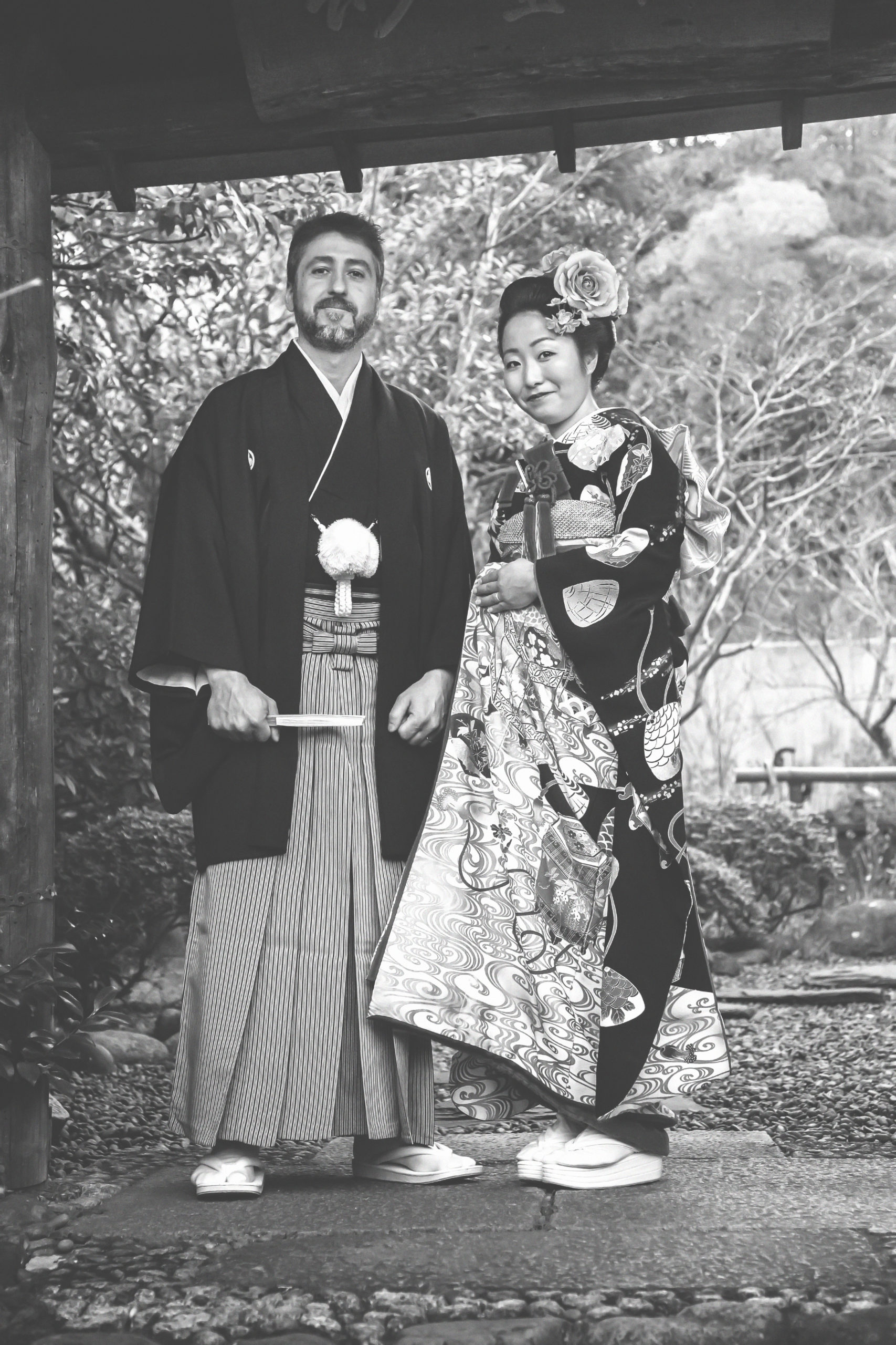 Photographe de mariage à l'étranger, mariage au Japon, portrait des mariés